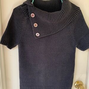 Banana Republic Black Short Sleeve Knit Sweater